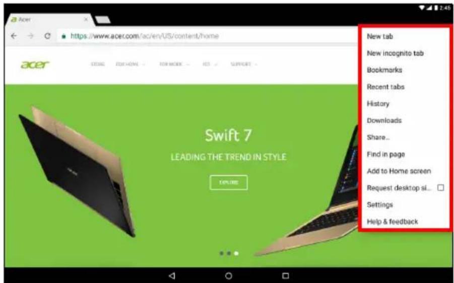 ACER B3-A42-K74M - Using the browser - 2