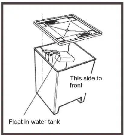 This side to front Float in water tank