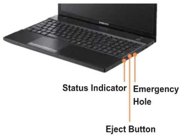 SAMSUNG NP300V5ZH - Inserting and Ejecting a CD - 1