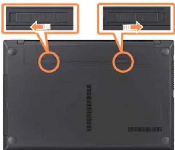 SAMSUNG NP300V5ZH - Installing/Removing the Battery - 1