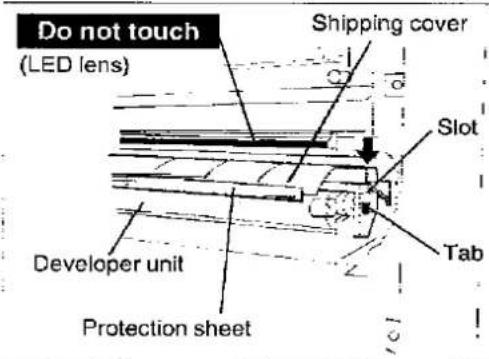 PANASONIC KX-P4401 - Sealing the developer unit: - 2