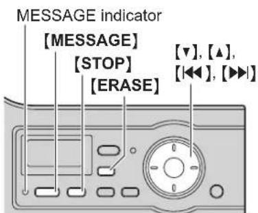 PANASONIC KX-TG5571 - Listening to messages using the base unit - 1