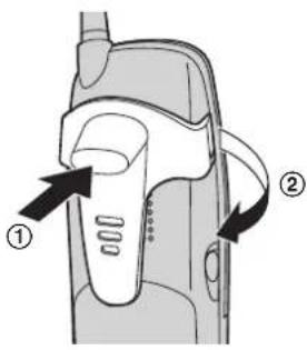 PANASONIC KX-TG5571 - To remove the belt clip - 1