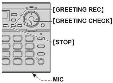 PANASONIC KX-TG5571 - Recording your greeting message - 1