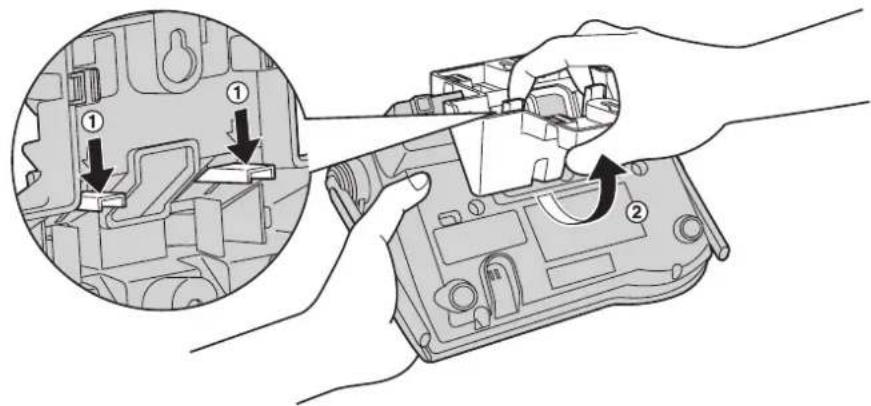 PANASONIC KX-TG5571 - To remove the wall mounting adaptor - 1
