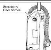 PANASONIC MC-UL672 - E) CLEANING SECONDARY FILTER SCREEN - 1