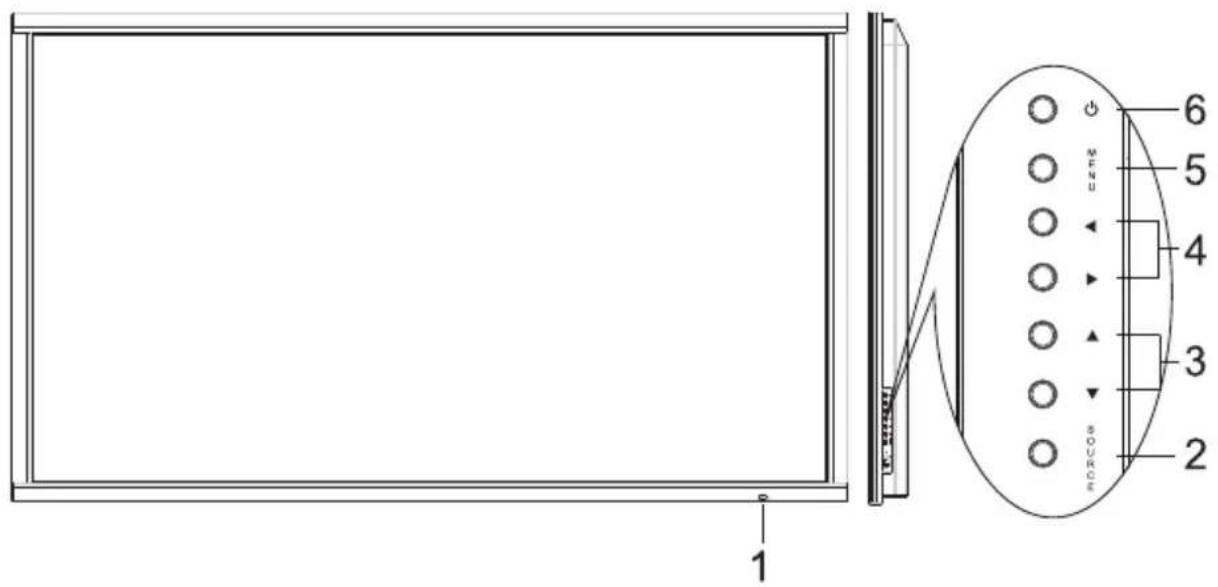 Hikvision DS-D5049FL - Control Buttons on the Front Panel - 1