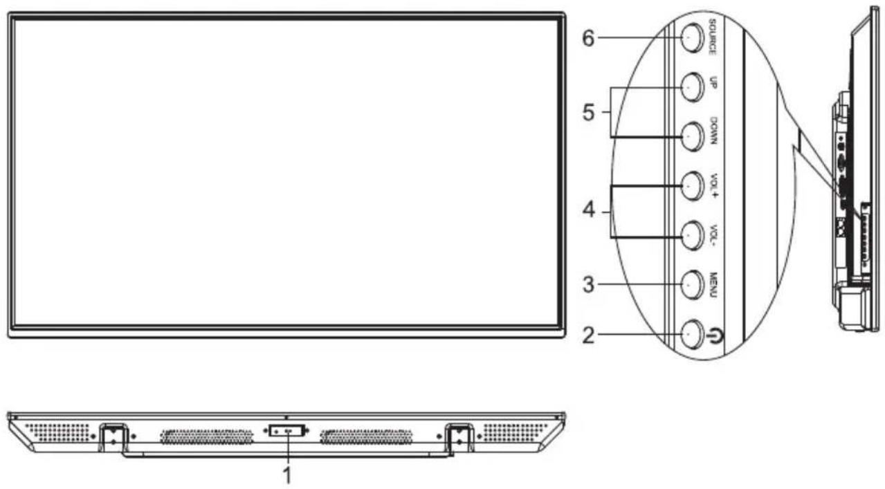 Hikvision DS-D5049FL - Control Buttons on the Front Panel of (005) - 1