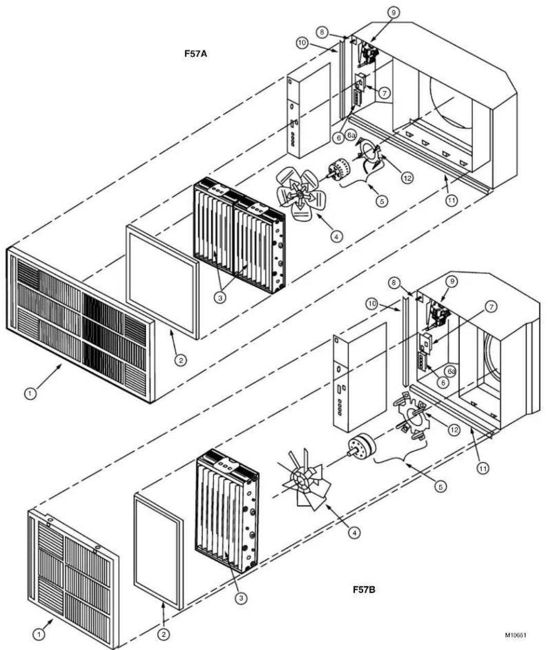 HONEYWELL F57B1026 - PARTS LIST - 1