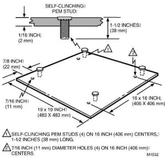 HONEYWELL F90A1001 - Mounting the F90A Using the 272577A Transition Plate (Accessory) - 1