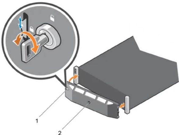 Diagram illustrating a device lock mechanism with labeled components and directional arrows indicating rotation or movement.