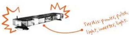 Try this: power, pulse, light, inverter, light.