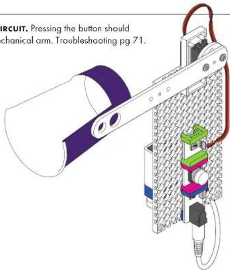 IRCUIT. Pressing the button should chanical arm. Troubleshooting pg 71.