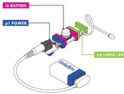 i3 BUTTON p1 POWER o2 LONG LED inHleBirs