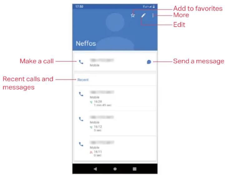 NEFFOS C7s - Manage a contact - 1