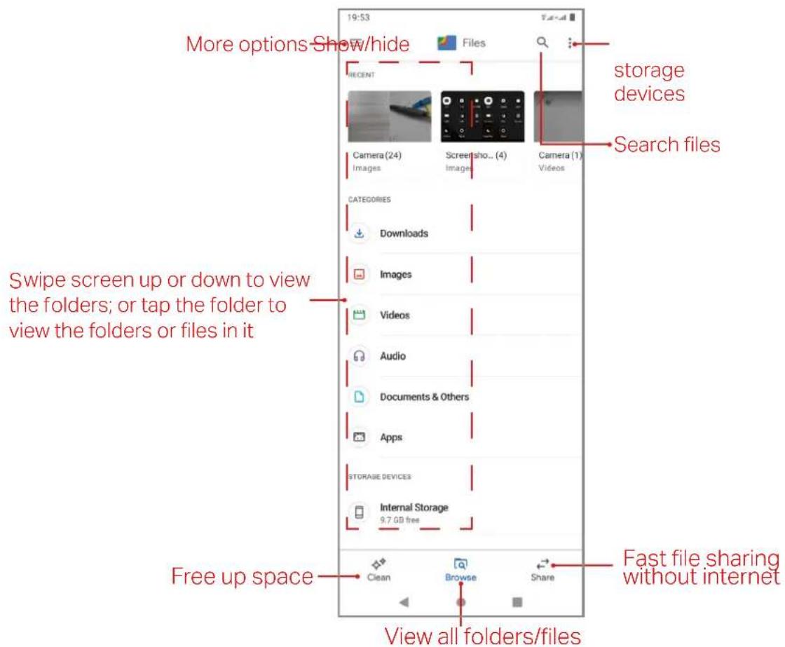 NEFFOS C7s - View folders or files - 1
