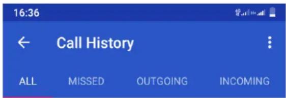 NEFFOS C7s - Call history - 1