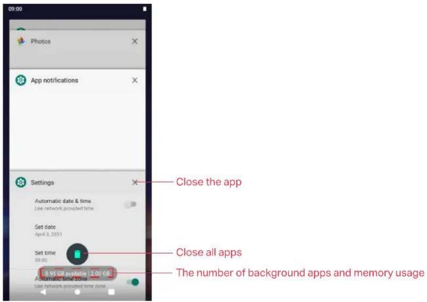 NEFFOS C7s - Viewing recently used apps - 1