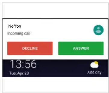 NEFFOS C7s - Answer or reject a call - 1