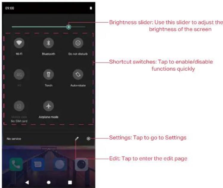 NEFFOS C7s - Use Quick Settings Panel - 1