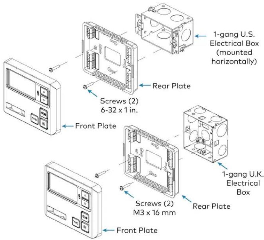 Crestron CHV-TSTAT-FCU-PIR-10 - Mounting - 1