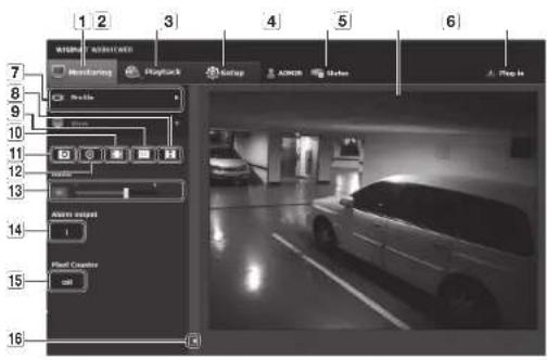 1 2 3 4 5 6 7 8 9 10 11 12 13 14 15 16 Monitoring Playback Setup ADDRESS Status Play In