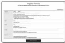Register Product Current to the following table is the product's name or product name displayed in this form.