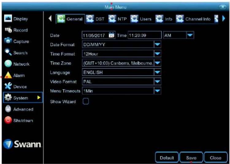 SWANN SWNVK-874504 - Menu Layout - 2