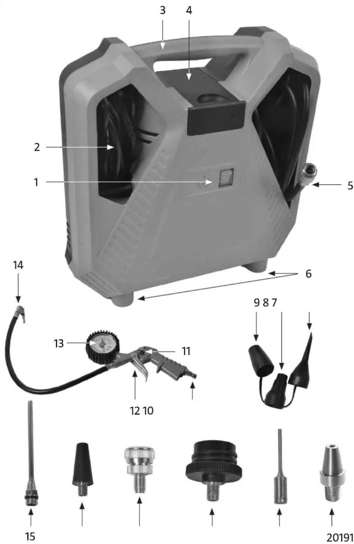 Meec Tools 004-055 - KOMPRESSOR / SPREŻARKA - 2