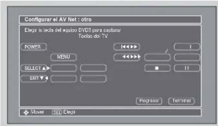 Configurar el AV Net : otro Elecyr la media del equipo DVDS para casurar... Textas de TV POWER MENU SELECT ▲ EXIT ▼ 14 1 2 3 4 5 6 7 8 9 10 11 Regressor Timerer Move SEC Elecy