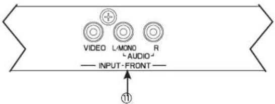 VIDEO L-MONO R "AUDIO" —— INPUT-FRONT — ⑪