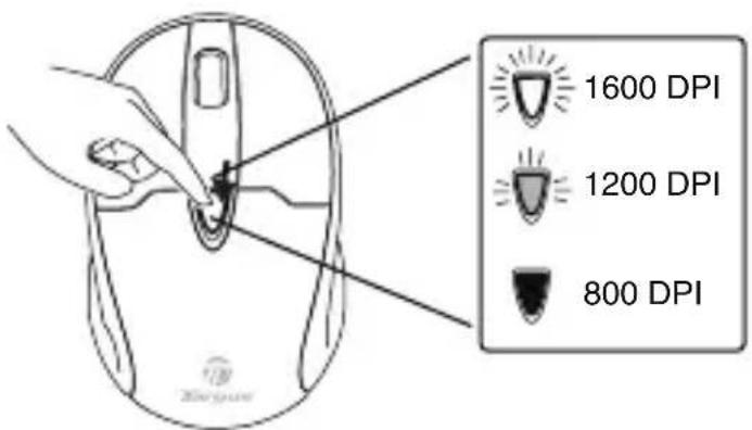 TARGUS AMW26US - Adjusting the DPI Setting - 1