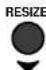 TOSHIBA TLP-MT7E - Press RESIZE (▲). - 1