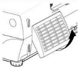 TOSHIBA TLP-MT7E - Take off the air filter cover. - 1