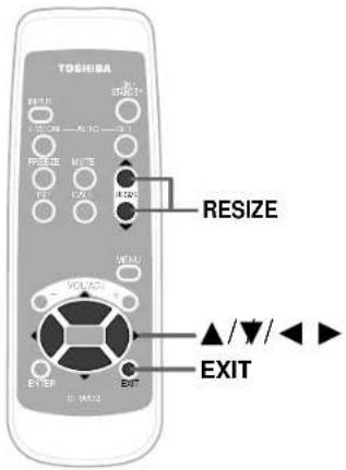 TOSHIBA RESET VOLT/Go EXIT RESIZE VOLT/Go EXIT