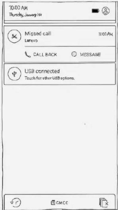 LENOVO P1a42 Vibe - Notifications and Quick Settings - 1