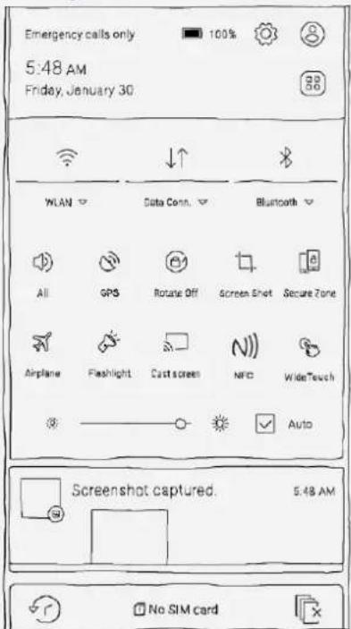 LENOVO P1a42 Vibe - Notifications and Quick Settings - 2