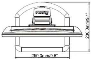 230.0mm/9.1" 250.0mm/9.8"