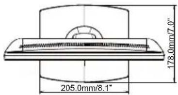 205.0mm/8.1" 178.0mm/7.0"