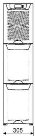 EATON Powerware 9155-8-N-33-64x9Ah-MBS - Plano de dimensiones - 8