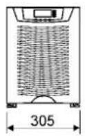 EATON Powerware 9155-8-N-33-64x9Ah-MBS - Plano de dimensiones - 1