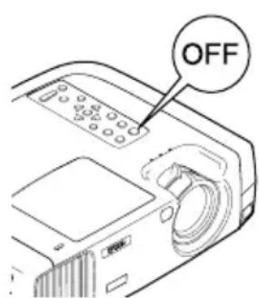 EPSON EMP-810 - La alimentación no se desconecta (después de presionar el botón [Power]) - 1