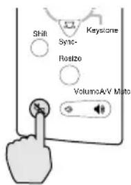 EPSON EMP-810 - Presione el botón [A/V Mute] del mando a distancia o del panel de control del proyector. - 1