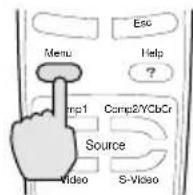 EPSON EMP-810 - Presione el botón [Menu] del mando a distancia o del panel de control del proyector. - 2