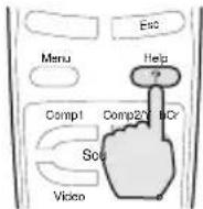 EPSON EMP-810 - Presione el botón [Help] del mando a distancia o del panel de control del proyector. - 2