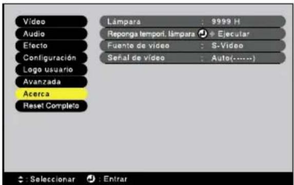 EPSON EMP-810 - Menú Acerca - 2
