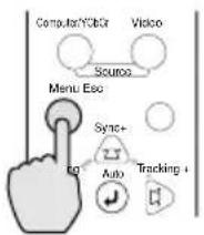 EPSON EMP-810 - Presione el botón [Menu] del mando a distancia o del panel de control del proyector. - 1