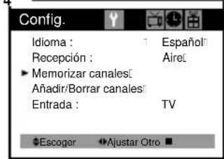 DAEWOO DTQ-20V5SCG - Programación de los canales en la memoria - 5