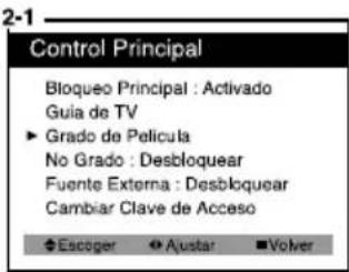 DAEWOO DTQ-20V5SCG - Descripción de Programación de Control Paternal - 3