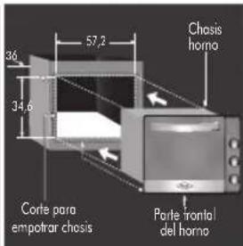 Haceb Assento F 60-36 ELEC 220V - Instalación del horno al mueble - 2